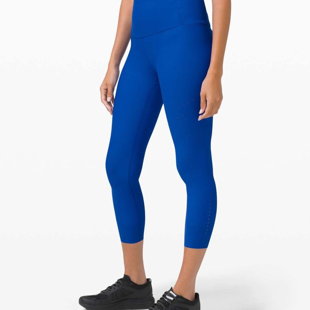 Lululemon Zoned In High-Rise Crop 23" in Cerulean Blue